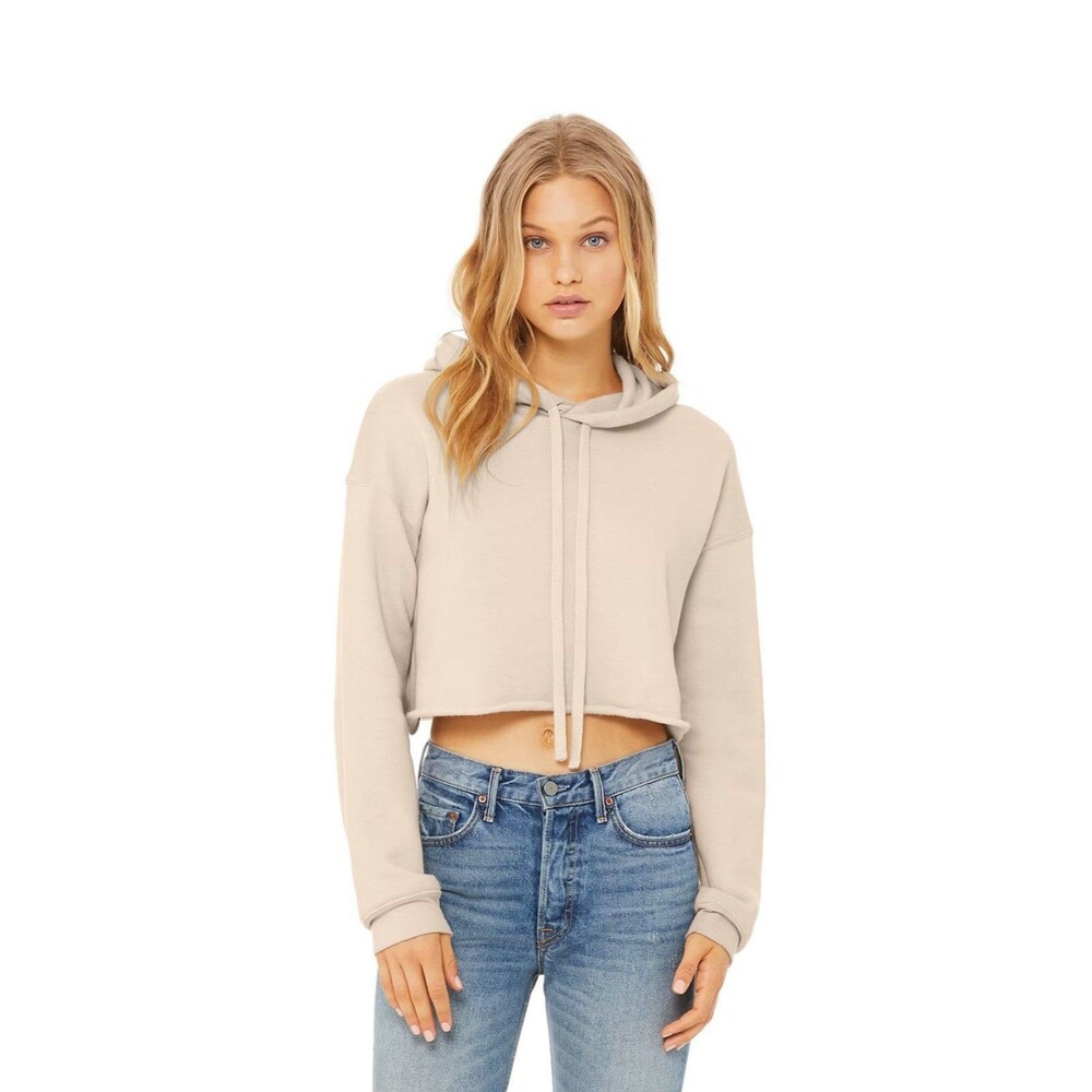 Bella + Canvas Women’s Cropped Fleece Hoodie - Large